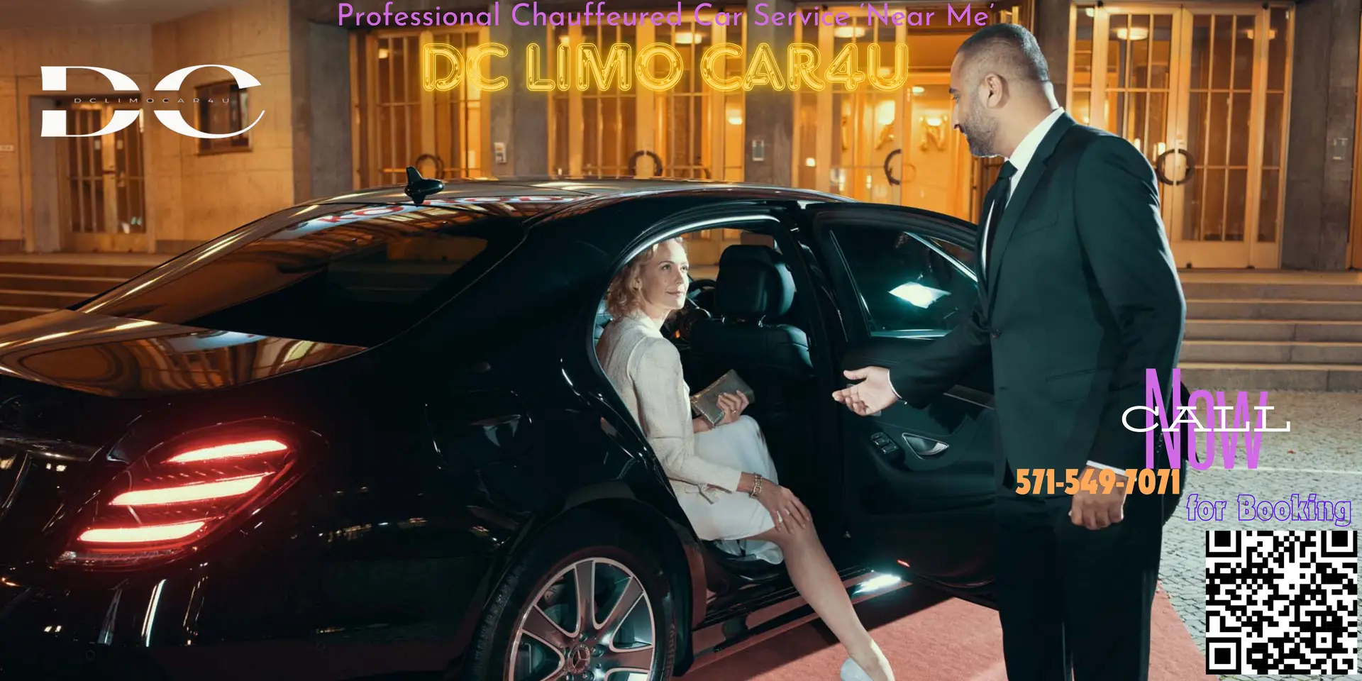 Luxury chauffeured car service providing a comfortable and stylish travel experience.